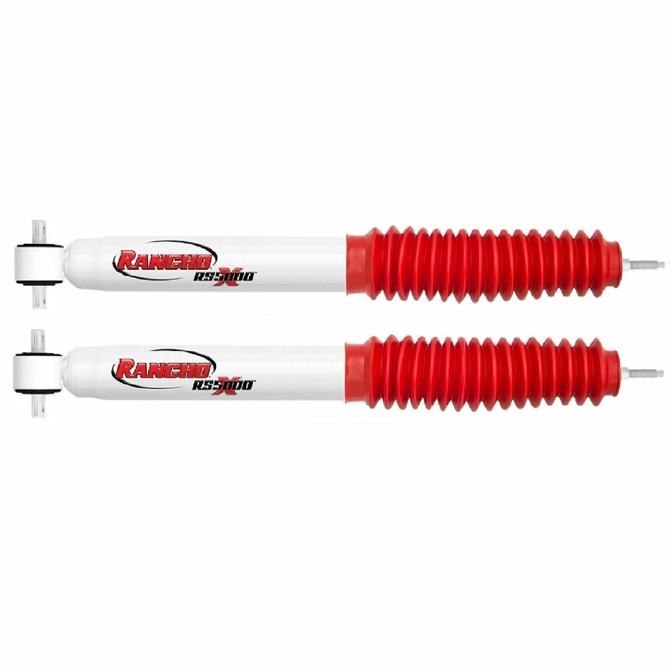Amortiguadores de gasolina Rancho delanteros/traseros RS5000X cruzados para Jeep Cherokee XJ con elevación de 3" Foto 2 de 3