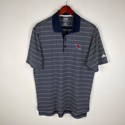 Atlanta Hawks Polo Shirt Men Small Navy Blue White Wicking NBA Alternate Logo - Picture 3 of 9