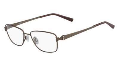 NEW FLEXON LANA 210 Brown Flexible Titanium Eyeglasses 55/17/135 with Case