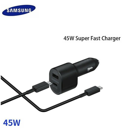 For Samsung 45W Dual Port Fast Charging Car Charger USB Type-C Cable Galaxy - Picture 3 of 6