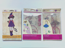 Prima Julie Nutting Doll Stamp and Metal Die Set Lot "Lil Witch" Shelly Cordelia