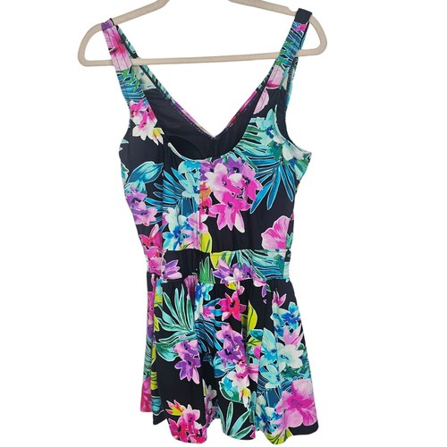 Rose Marie Reid Swimsuit Swimdress Women L Multicolor Floral Swimsuit One Piece - Picture 9 of 9