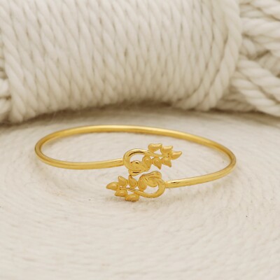 22k Yellow Gold Bangle Women Wedding Indian Handmade 22kt