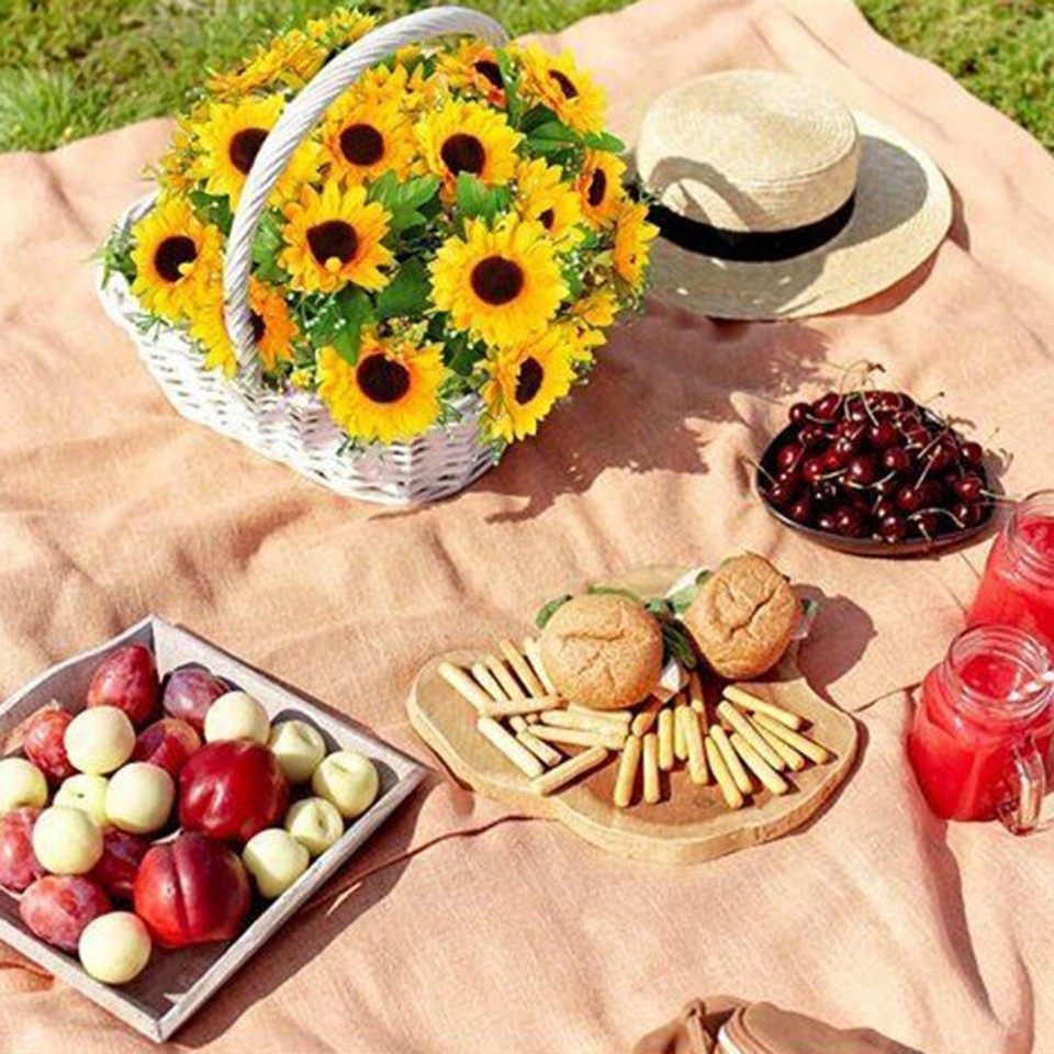 Sunflower Bouquet for Wedding Party Decor 24 Heads Vibrant