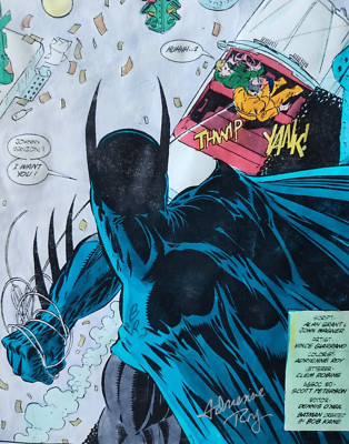 1992 BATMAN ANNUAL 16 DARKNESS WITHIN COMIC PRODUCTION ART SIGND ADRIENNE ROY