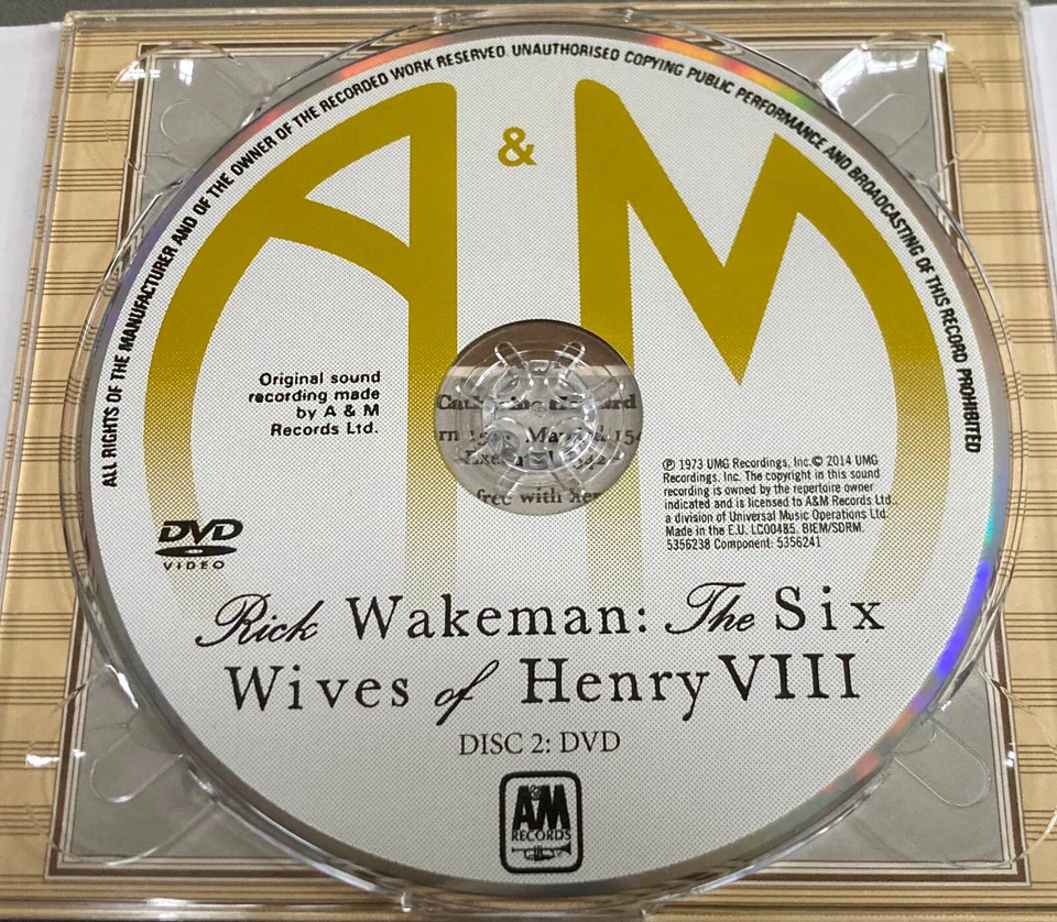Rick Wakeman - THE SIX WIVES OF HENRY VIII - CD + DVD - Deluxe Edition - MINT! - Bild 4 von 4