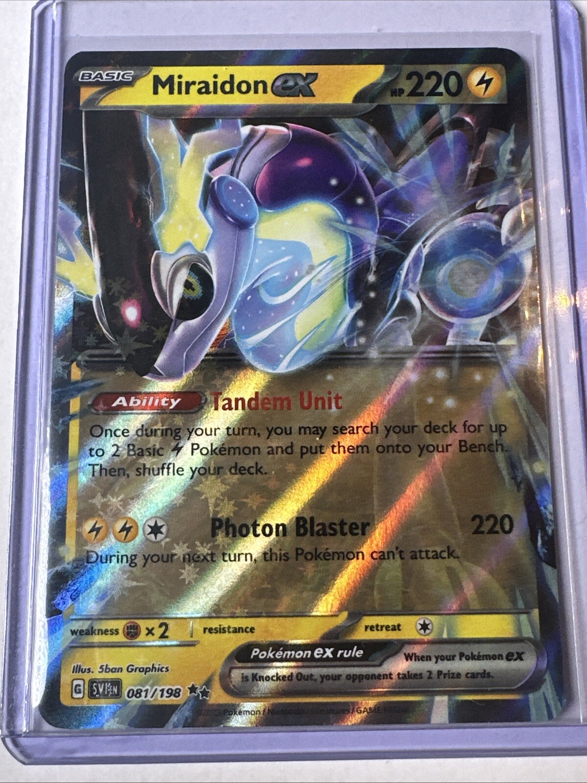 Pokemon Card MIRAIDON EX 081/198 SCARLET & VIOLET