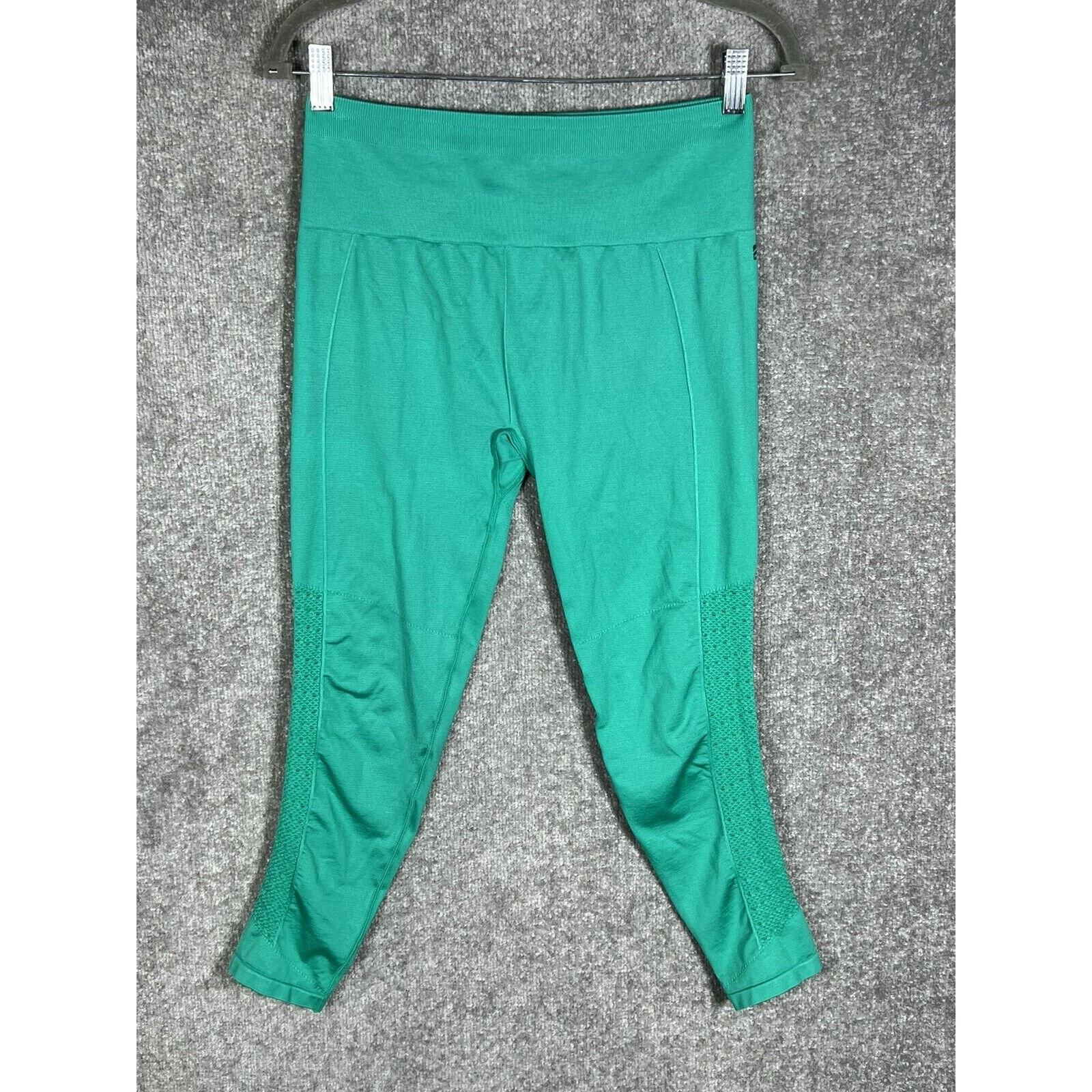 ALTRA Leggings donna Fabletics Sync senza cuciture vita alta crop taglia L verde traforato