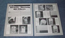 1964-1/2 to 1973 Ford Mustang Oil Filer Identification Tech Info Article