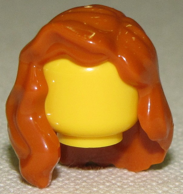LEGO NEW DARK ORANGE FEMALE GIRL MINIFIGURE HAIR OVER SHOULDER WIG WOMEN PIECE eBay