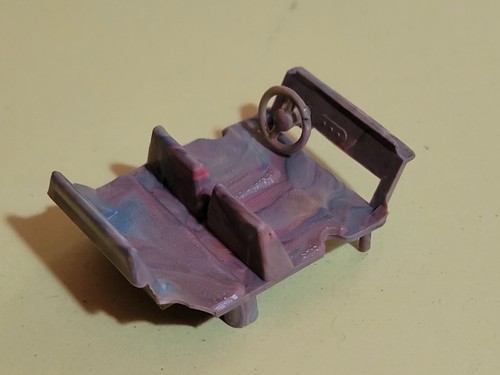 Intérieur Complet Fiat 600 1/43 Norev - Avec Volant - Occasion Bon état