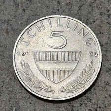 AUSTRIA 🇦🇹 FIVE (5) SCHILLING COIN 1973
