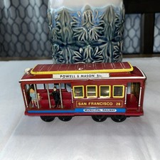 Vintage Tin Toy Trolley Train Car Municipal Railway 504 San Francisco Bay Taylor