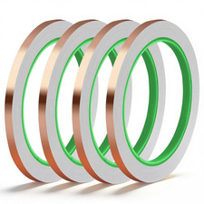 Rindion 4 pack Copper Tape 1/4 inch X 196.8FT Double Sided Copper Foil Tape