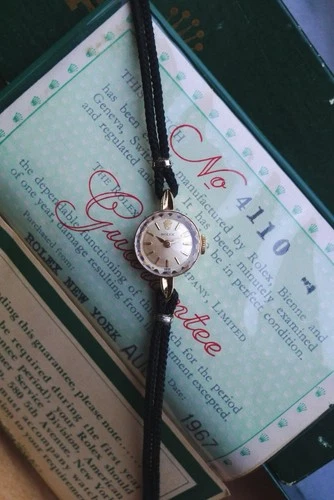 Rolex Cocktail Watch 14k Gold Full Set Box And Papers Vintage 1967