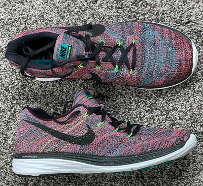 Nike Flyknit Lunar3 Radiant Emerald Mens Sz 13 New  698181 302