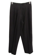 Talbots Petites black 100 wool lined pleated straight dress pant 10P