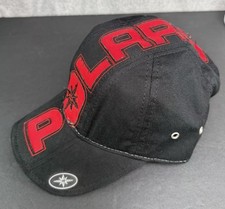 Pure Polaris Black Red Adjustable Baseball Hat Cap Spellout Cutout