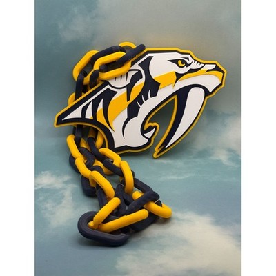 Nashville Predators Logo Oversized Necklace, Fan Chain LET'S GO PREDATORS! 