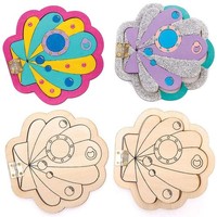 4Er Set Holz Meerjungfrau Feen TüR Bastelset Kinder, Diy Dekoration