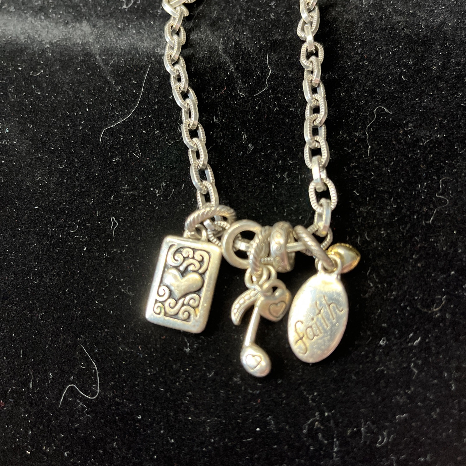 brighton charm bracelet with charms Faith, MUSIC FILLS MY HEART, 2013 charm