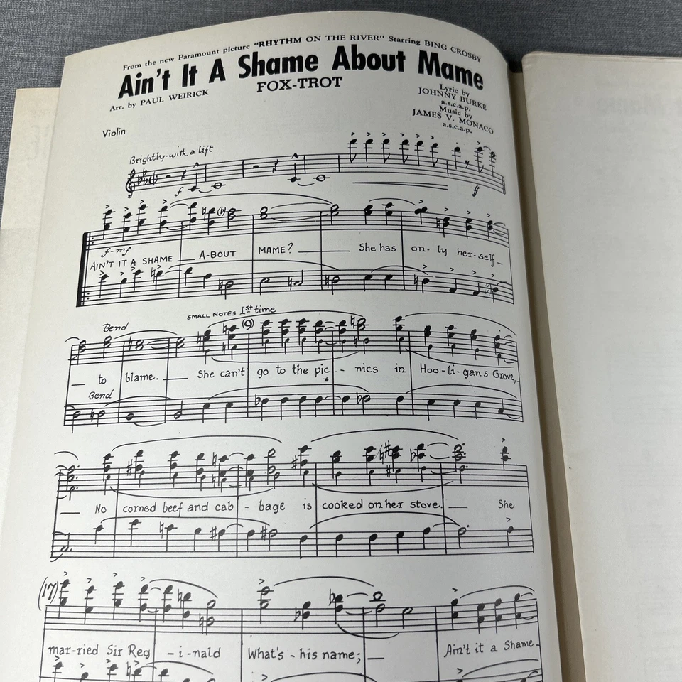 Ain't It A Shame About Mame by Burke Sheet Music 1940 Saintly Joy Select Songs - Image 3 of 4
