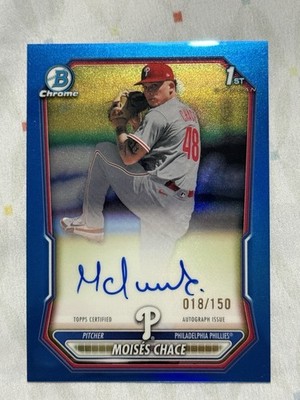 2026 1st Bowman Chrome Moises Chace True Blue Refractor Auto /150 #CPA-MCH