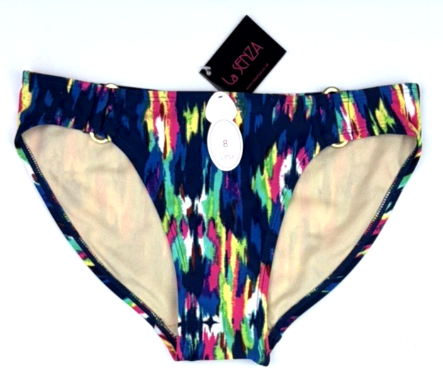 La Senza Bikini Bottoms UK 8 Blue Mix BNWT