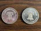 2 - A-Mark Life Liberty Happiness 1 oz Silver Round .999 Fine 1984 + 1986