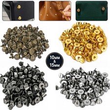 Metal Stud Rivets Mushroom 10mm 15mm Screw Back Punk Spikes For Leather Bags