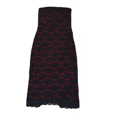 Express Romantic Wimsygoth Strapless Midi Tube Dress Red Lace Y2K Women's Size 2