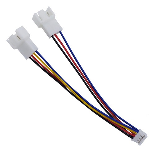 Fan Power Cable 12cm PH2.0 Small 4Pin to Double 3Pin/4Pin PVC Fan Cable Powe'ZK - Photo 3/6