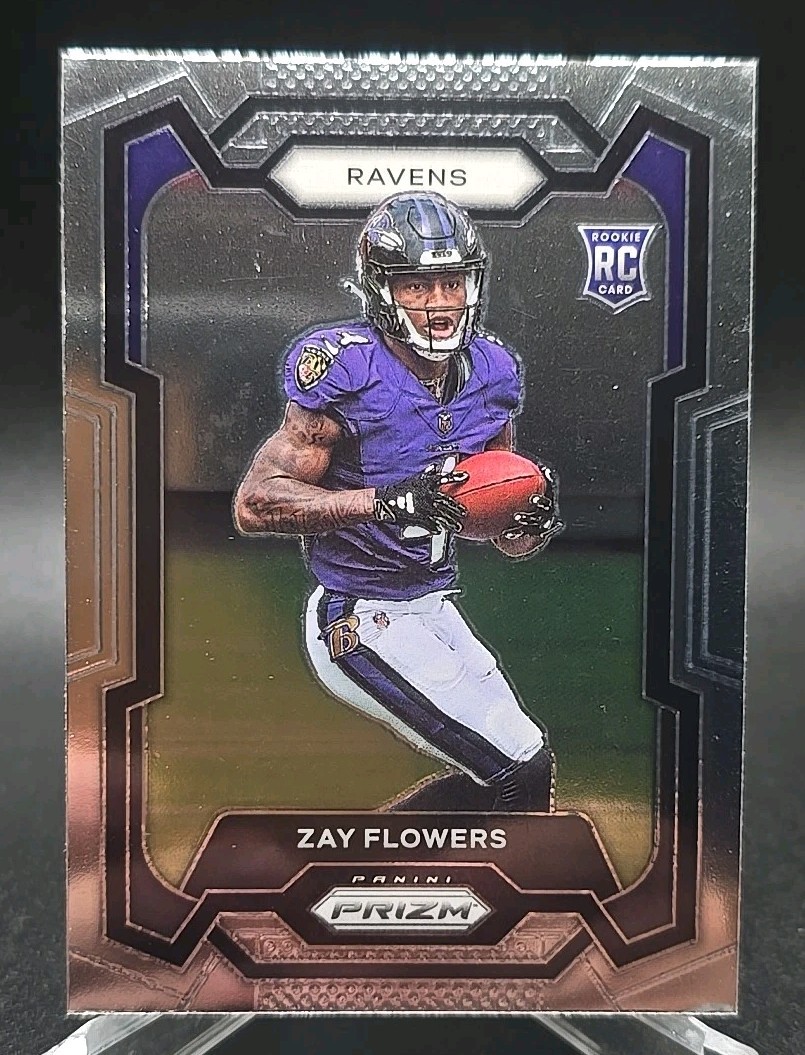 2023 Panini Prizm Rookies Silver Prizm Zay Flowers #307 Rookie RC Ravens