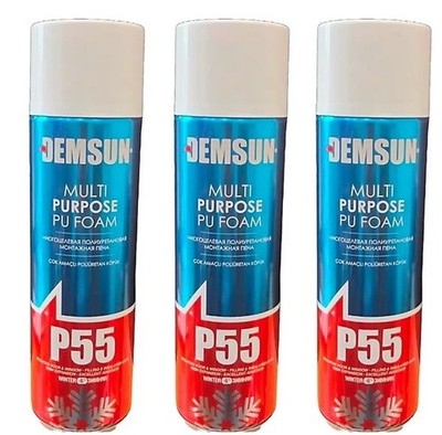 12 X DEMSUN P55 MEHRZWECK PU SCHAUM 750ML HOHER WÄRMEDÄMMWERT