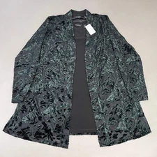 SUSAN GRAVER Knit Cardigan & Tank Set Women's Sz M Green / Black A384258F20551 (