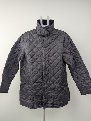 Barbour Herren Navy Steppjacke Medium Cord Kragen Klassischer Mantel