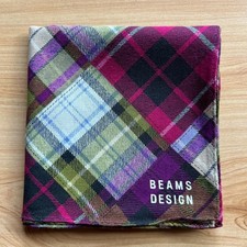 HANDKERCHIEF VINTAGE PLAIDS  CHECKS MEN'S POCKET SQUARE COTTON 19" B0946