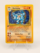 Pokemon TCG Machamp Base Set 8/102 Holo 1st Edition Holo Rare-HP