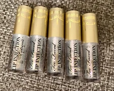 5 Pack Two Faced Lip Injection Extreme .05 oz Lip Plumper Instant New Bulk