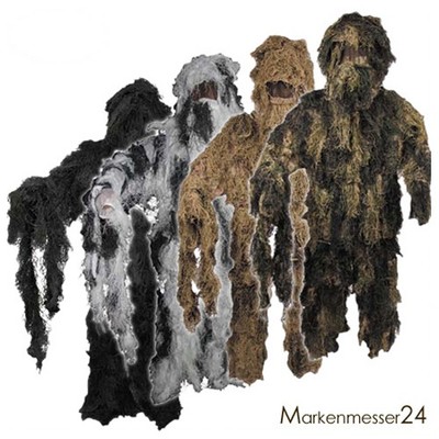 Tarnanzug Ghillie Suit Jäger Scharfschützen Anzug Jeti Yeti Fasching Kostüm 
