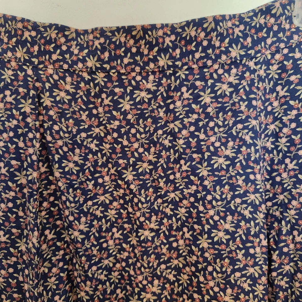 Maxi Falda De Colección Laura Ashley Talla 8 Para Mujer Azul Melocotón Floral Cottagecore Pradera Foto 2 de 4