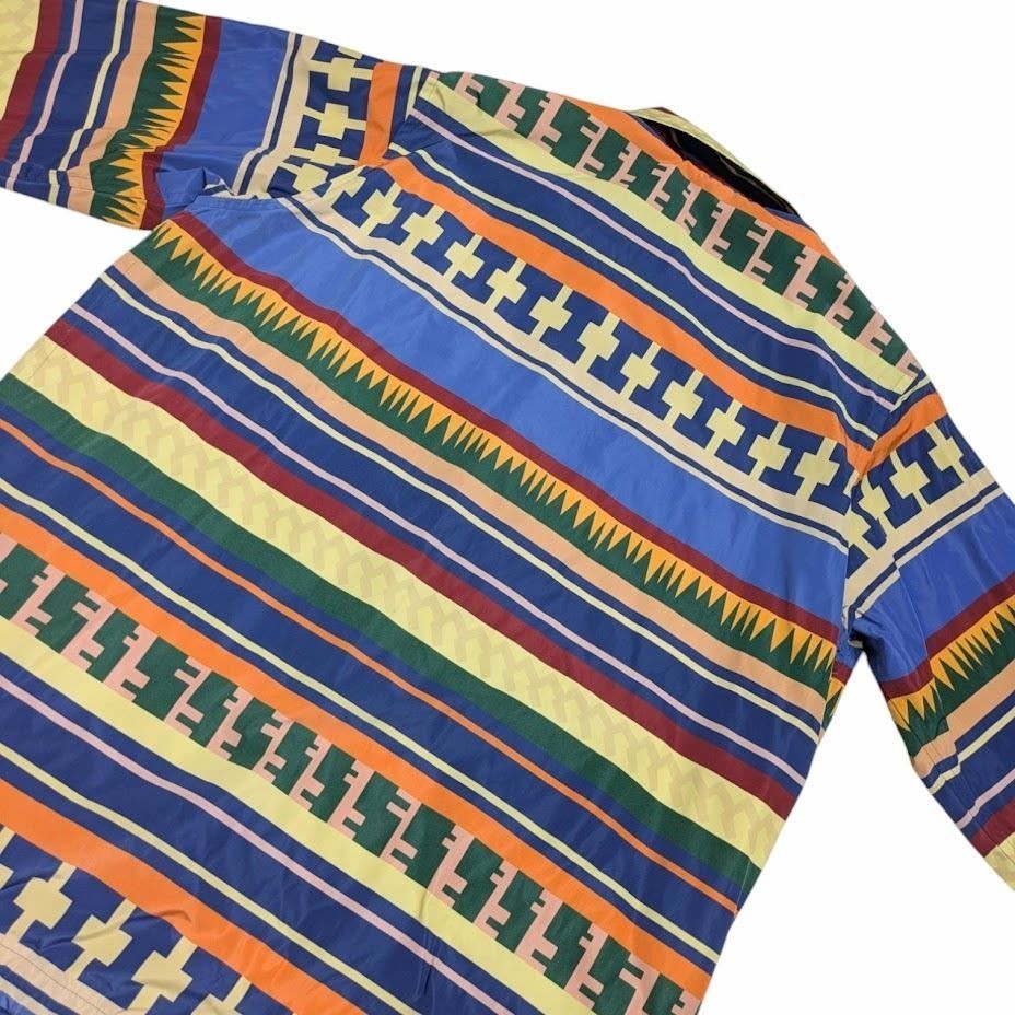 Needles Native Pattern All-Over Coach Jacket Blue… - image 7