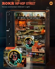 ROKR Parallel World Hip-hop Street Marble Run Mechanical 3D Puzzle Model Gift