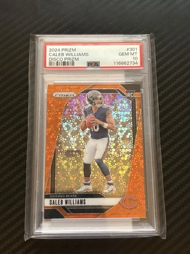 2024 Panini Prizm Caleb Williams #301 Disco Prizm PSA 10 Chicago Bears Rookie