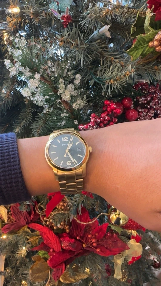 Reloj Automático Fossil Tono Dorado - Caja, Papeles, Eslabones Extra - Reparado, Funcionando Foto 4 de 4