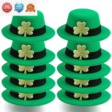 FOIMAS 10pcs Small St Patrick's Day Hat,5.2 Inch Leprechaun Hats with...