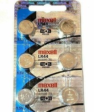 6 - MAXELL LR44/A76 1.5V ALKALINE BATTERY fresh new