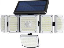 2400mAh one tow 6 outdoor 360° lighting sensor solar lamp