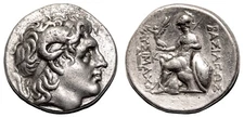 *AET* LYSIMACHOS AR Tetradrachm. EF-/VF+. Lampsakos mint. Athena.