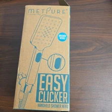 High-Pressure Handheld Shower Head with Easy Clicker for Multiple Sprays. Low E